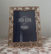 Vintage Shudehill 5 x 7 rose picture frame - silver plated but copper coloured