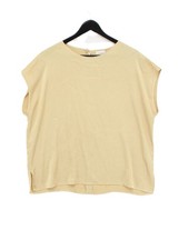 Eastex Women's Top UK 18 Gold 100% Polyester Sleeveless Crew Neck Basic
