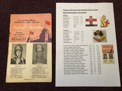 Speedway programme wembley - speedway,