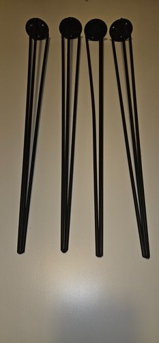 Set black metal hairpin - black,
