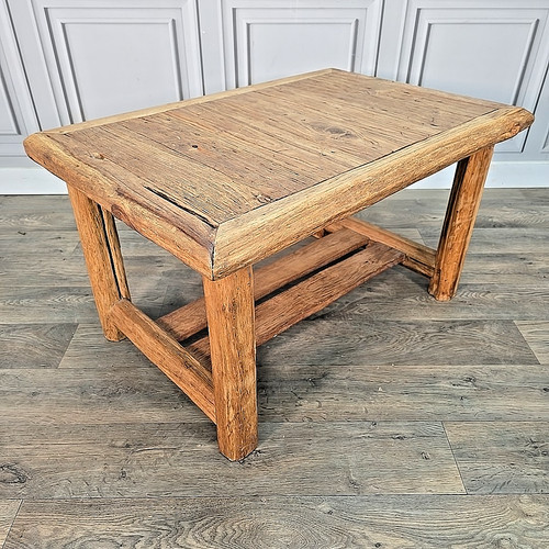 Vintage rustic coffee table - table,