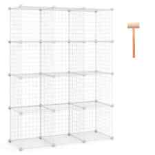 12 Cube Metal Wire Shelf Rack