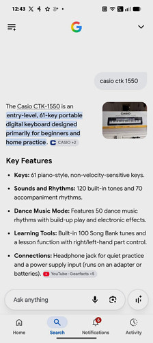 Casio ctk 1550 - casio, ctk-1550