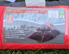 Pro Action 3 Man Dome Tent /