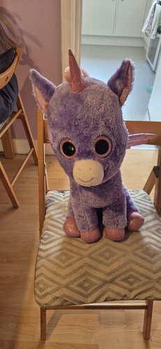 Large purple unicorn plush - purple,