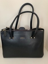New Leather Black Furla Tote Handbag