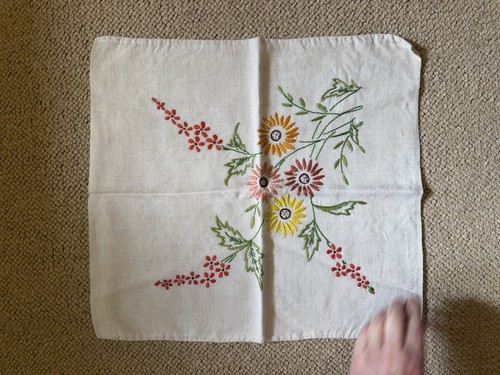 Hand embroidered cushion cover - embroidered,