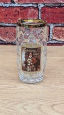 Carlsberg Gold Rim Lager Beer Glass Stein Vintage Collectable Pint Glass