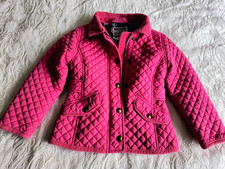Joules girls (for a 3-4 years old) quilted jacket coat fuchsia pink VGC £6+p&p