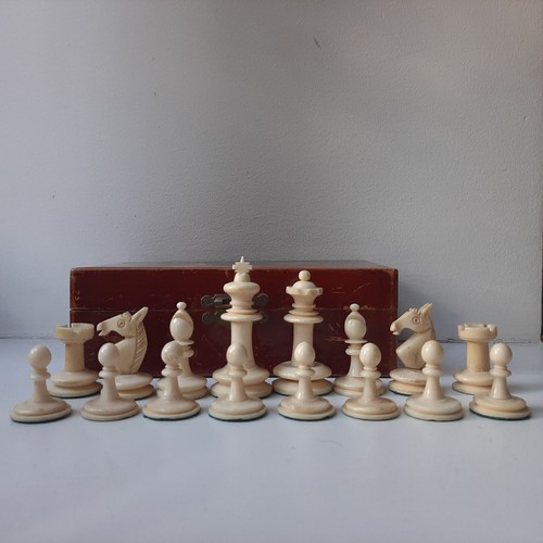Antique red and - white, chess
