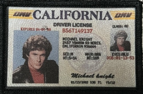 Knight rider drivers license - rider,