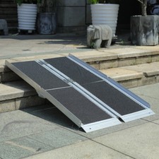Folding Lightweight Wheelchair Mobility Scooter Suitcase Access Ramp Disabled