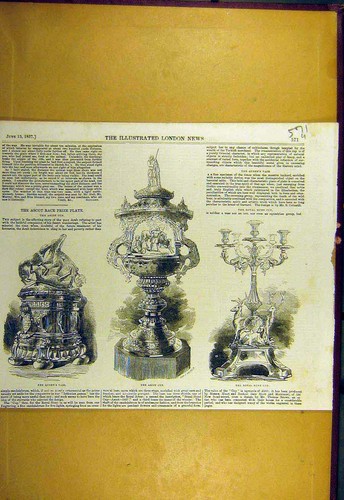 Original old antique print - old,
