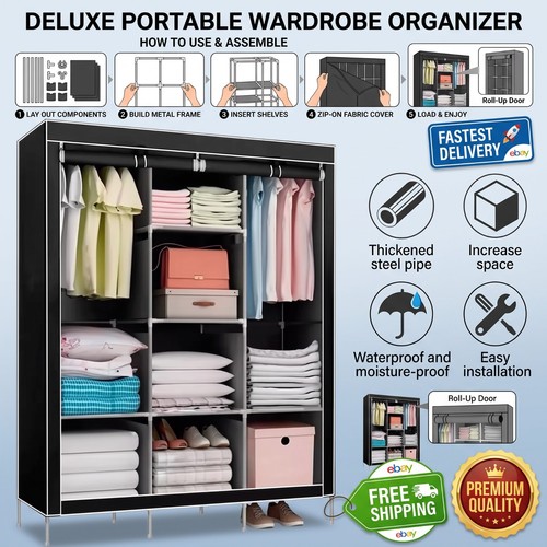 Large portable wardrobe - portable,