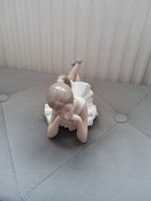 Nao By Lladro Lying Ballerina Figurine Porcelain Ornament