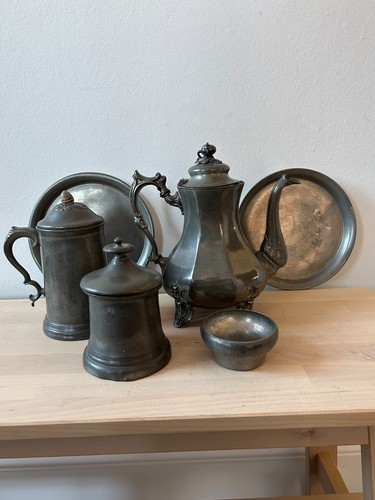 Antique pewter ware collection - antique,