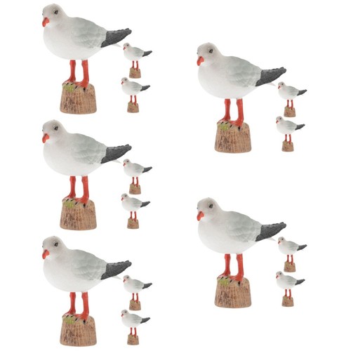 Plastic seagull bird figurines - plastic,