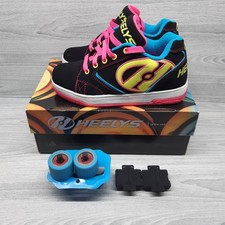 Heelys Roller Trainers /roller Skates/ Black UK Size 2 EU 34 Boxed Good Clean