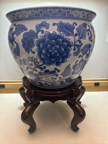 Elegant porcelain fishbowl - porcelain,