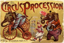 vintage circus elephant riding