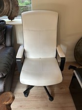 IKEA White Millberget Home Office Swivel Chair 