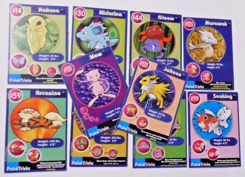 Pokemon burger king poketrivia - pokemon,