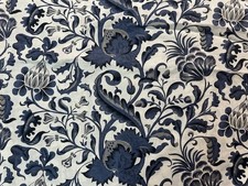 IKEA Pair of Curtain Panels/Drapes EMMIE KVIST Blue/White/Gray JACOBEAN Linen+