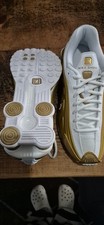 Nike Shox R4 White And Gold