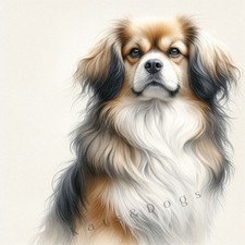 TIBETAN SPANIEL Watercolour