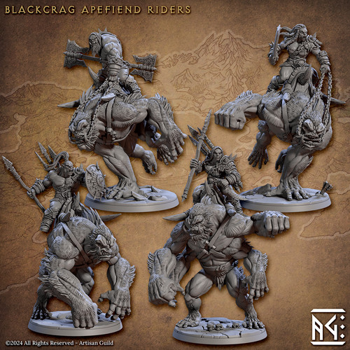 Apefiend rider miniatures - apefiend,