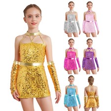 UK Kids Girls Dance Dress With