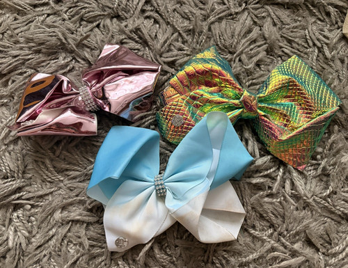 Multicolour fabric jojo bow - multicolour,