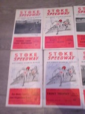 6 X STOKE SPEEDWAY PROGRAMMES