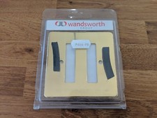 Wandsworth P666/PB Plate, Switched Fused c/w Neon Polished Brass Socket switch