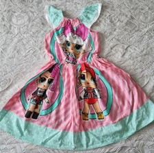Girls Lol Handmade Dress Age 7-8 Years Annie & Millies Sewing Box LOL dolls 