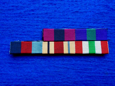 DISTINGUISHED CONDUCT, GSM, 39-45, AFRICA & ITALY STAR MEDAL RIBBON BAR