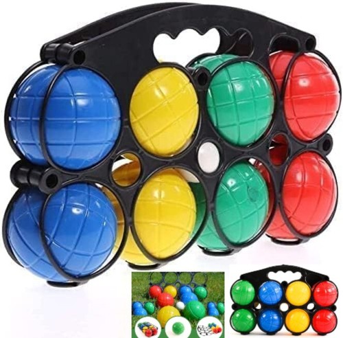 8pc plastic french boules set - plastic,
