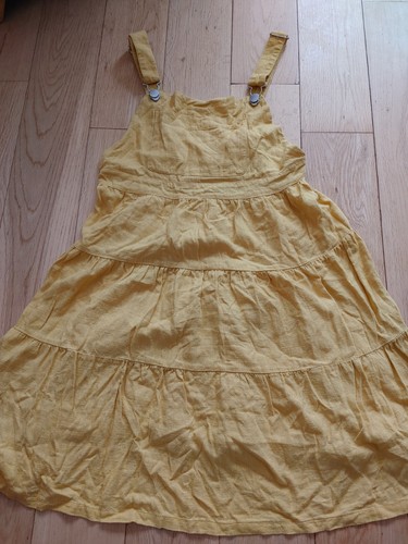 Zara yellow linen blend - linen, tiered