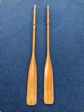 Pair Of Vintage Wooden Rowing