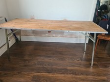 Vintage pine folding trestle