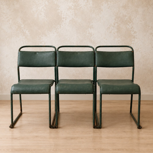 Ael three seat green tubular - seat,