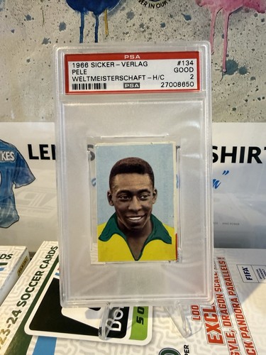 Pele 1966 sticker brazil psa - brazil,