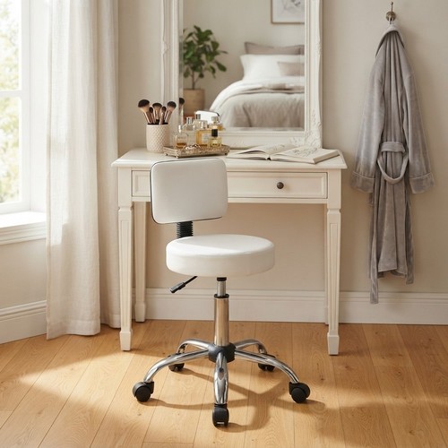 Elegant white salon chair - elegant, with