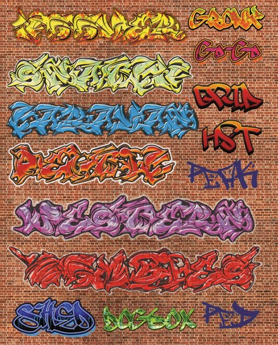 Large graffiti decals wagons - large,