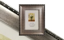 Patterned Silver Finish Wooden Picture Frames Photo Size 5 x 3.5 inches