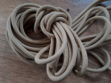 10mm Double braid Polyester Cover Dyneema core boat rope solid beige 15mtr