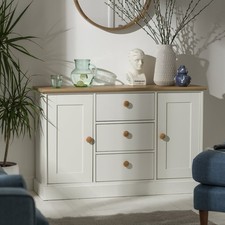 Home Winchester 2 Door 3 Drawer Sideboard - Cream | sideboard with drawers