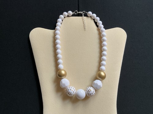 Chunky white and gold tone - gold,