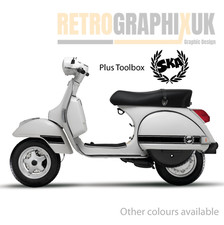 Scooter Ska Laurel Side Panel Stripes Stickers Decals for Vespa PX  only V12