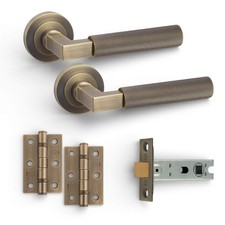 Antique Brass Knurled Lever